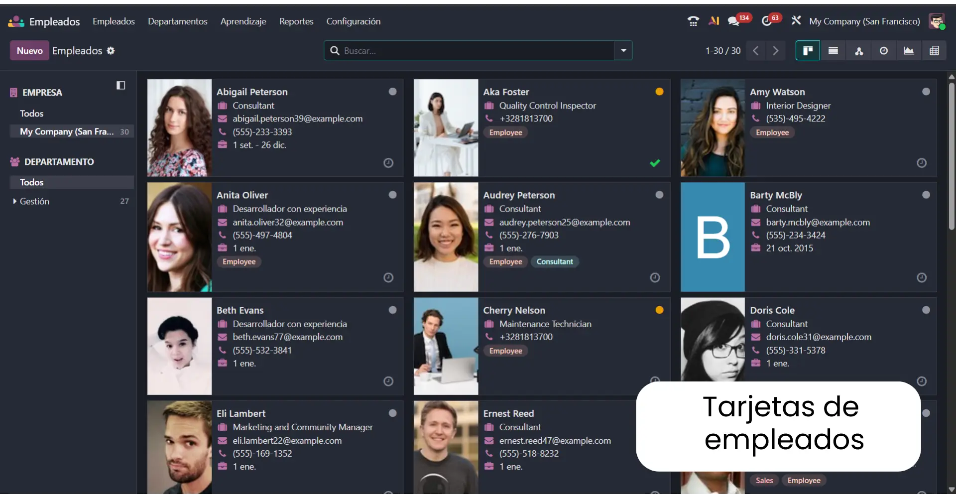 Empleados Odoo Planillas